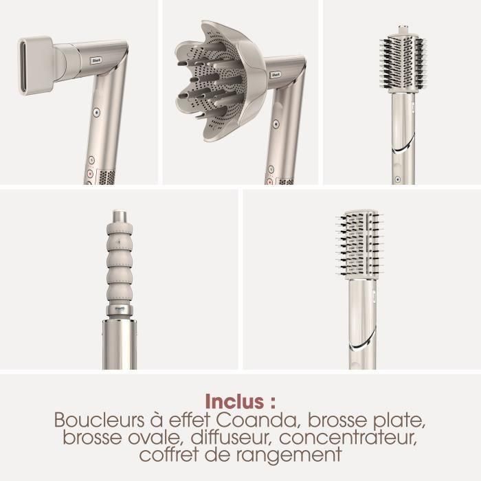 Secador y moldeador de pelo 2 en 1 - SHARK FLEXSTYLE - HD446SLEU - 5 accesorios - Champán - 1400 W 3 Secador y moldeador de pelo 2 en 1 - SHARK FLEXSTYLE - HD446SLEU - 5 accesorios - Champán - 1400 W 3