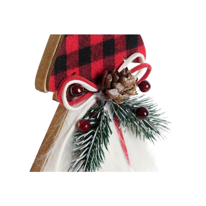 DKD Home Decor Figura Navidad Alpina Rojo Negro Madera 4 x 31 x 11.5 cm 1