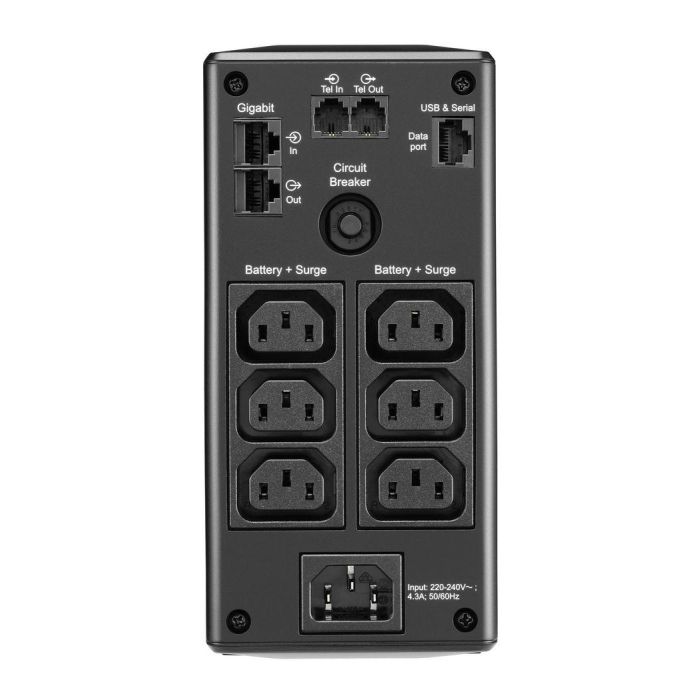 APC BR650MI sistema de alimentación ininterrumpida (UPS) Línea interactiva 0,65 kVA 390 W 6 salidas AC 2 APC BR650MI sistema de alimentación ininterrumpida (UPS) Línea interactiva 0,65 kVA 390 W 6 salidas AC 2