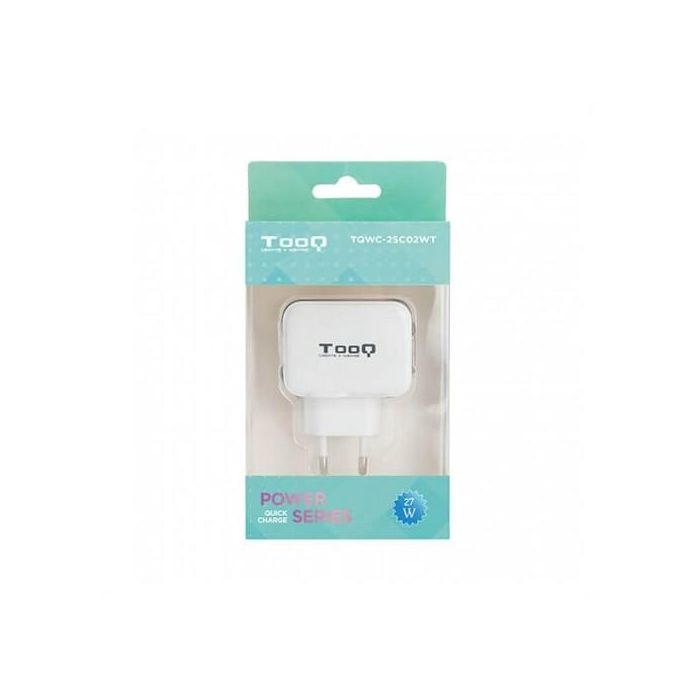 TooQ TQWC-2SC02WT Cargador de Pared USB Tipo-C y USB A 27W Blanco 4