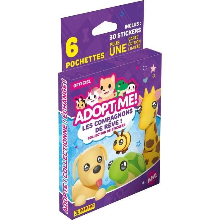 Pegatinas - PANINI - ¡Adoptame! Roblox - Blíster de 6 bolsillos - 1 tarjeta de edición limitada - 35 pegatinas 3 Pegatinas - PANINI - ¡Adoptame! Roblox - Blíster de 6 bolsillos - 1 tarjeta de edición limitada - 35 pegatinas 3