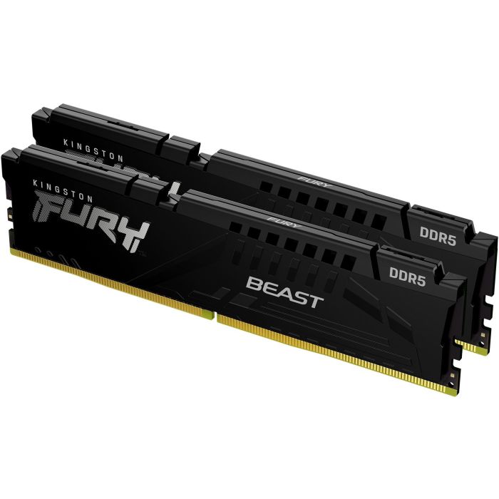 Kingston Technology FURY Beast Módulo de Memoria RAM 32GB (2x16GB) DDR5 5200MHz para PC Gaming, Intel XMP, AMD EXPO, Disipador 0 Kingston Technology FURY Beast Módulo de Memoria RAM 32GB (2x16GB) DDR5 5200MHz para PC Gaming, Intel XMP, AMD EXPO, Disipador 0