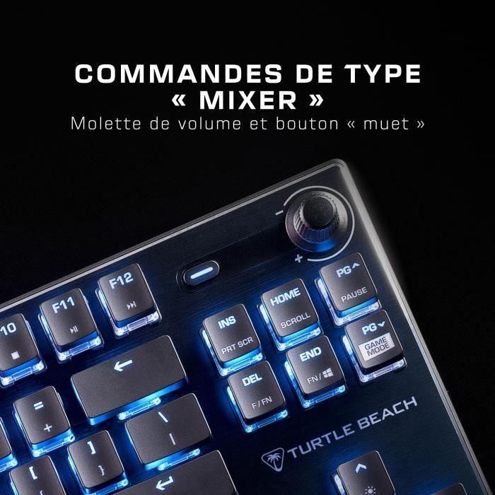 Teclado mecánico compacto para juegos RGB - TURTLE BEACH - Vulcan TKL - Negro 5