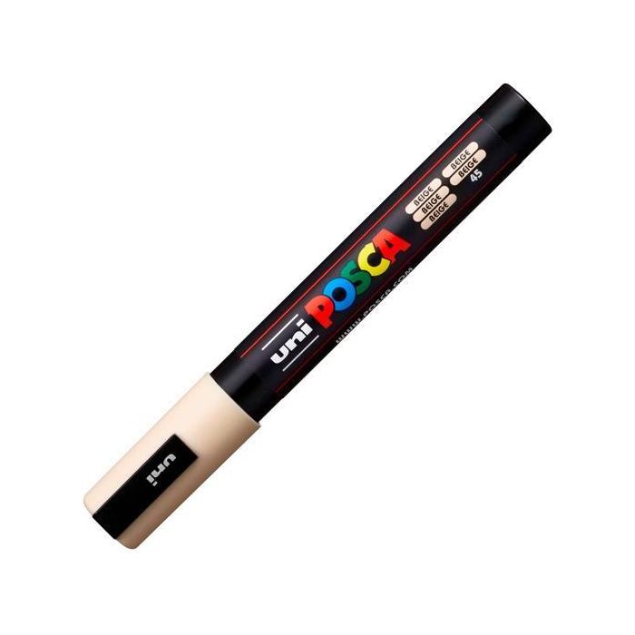 Posca Marcador Pc-5M No Permanente Punta Forma De Bala 1,8 - 2,5 mm Beige Posca Marcador Pc-5M No Permanente Punta Forma De Bala 1,8 - 2,5 mm Beige