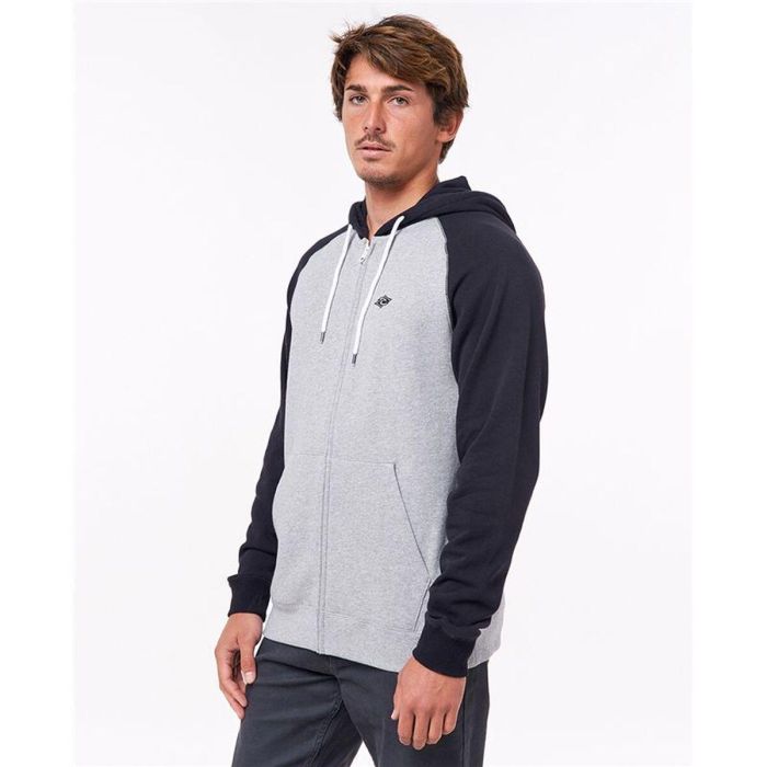 Sudadera con Capucha Hombre Rip Curl Embroid Hooded Zip Thru Gris claro 37