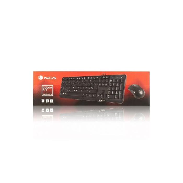 Teclado y Ratón Óptico NGS NGS-KEYBOARD-0271 Negro 3 Teclado y Ratón Óptico NGS NGS-KEYBOARD-0271 Negro 3