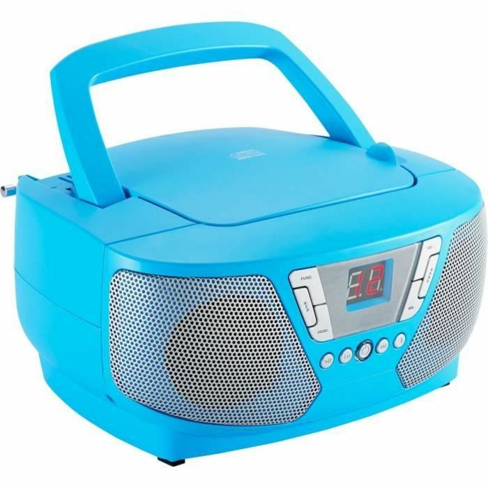 Reproductor de Radio CD Portátil - BIGBEN INTERACTIVE - CD60BLSTICK - Azul + Pegatinas