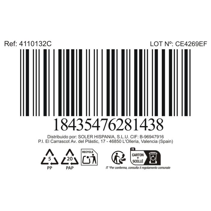 La Mediterranea Mug Calobra Crema 100 cc (6,3 cm ancho x 6,8 cm alto x 9 cm largo) (36 Unidades)