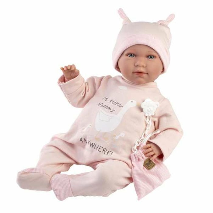 Muñeca mimi recien nacido llorona con pijama rosa 42cm cuerpo tela Muñeca mimi recien nacido llorona con pijama rosa 42cm cuerpo tela
