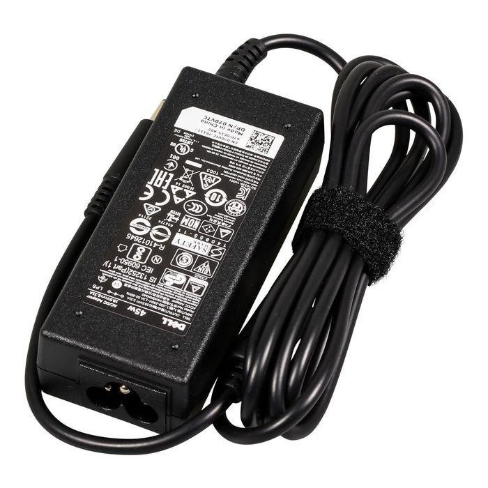 Dell Adaptador de Corriente AC 45W 19.5V, Conector de 3 Pines y Punta de 4.5mm, Incluye Cable de Alimentación C6