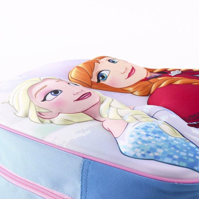 Cerdá Mochila Infantil 3D Frozen Disney para Niños de 3 a 12 años, con relieve frontal, 67% Poliéster y 33% EVA, color Azul