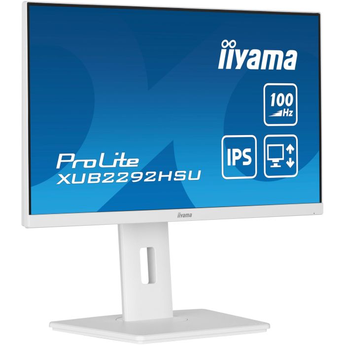 Iiyama ProLite XUB2292HSU-W6 Monitor 21.5" Full HD IPS 100Hz FreeSync con Altavoces, HDMI, DisplayPort y Soporte Ajustable - Blanco 4 Iiyama ProLite XUB2292HSU-W6 Monitor 21.5" Full HD IPS 100Hz FreeSync con Altavoces, HDMI, DisplayPort y Soporte Ajustable - Blanco 4