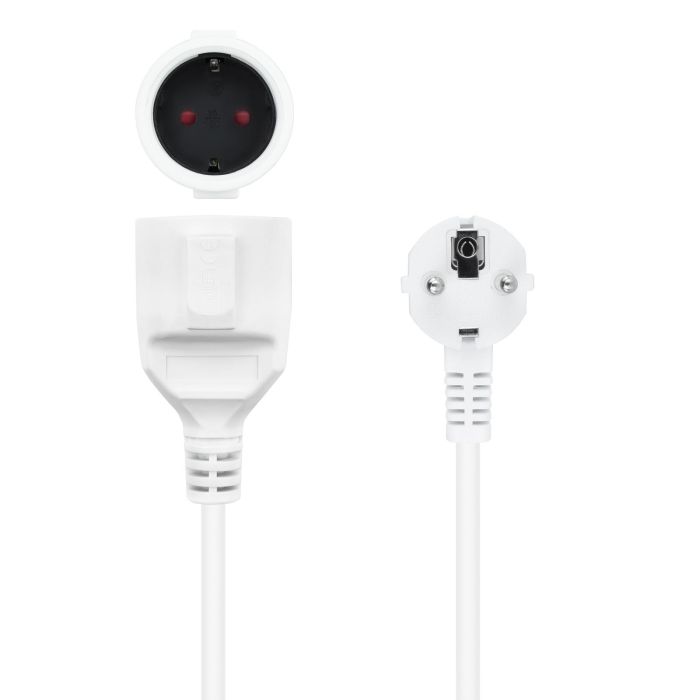 Nanocable 10.22.0610-W Cable Alargador de Corriente Schuko Macho a Hembra 10 metros Blanco 4000W / 16A / 250V 2