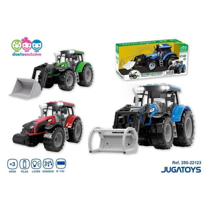 Tractor friccion con luz y sonidos, escala 1:32, 14x29x11cm - modelos surtidos 2