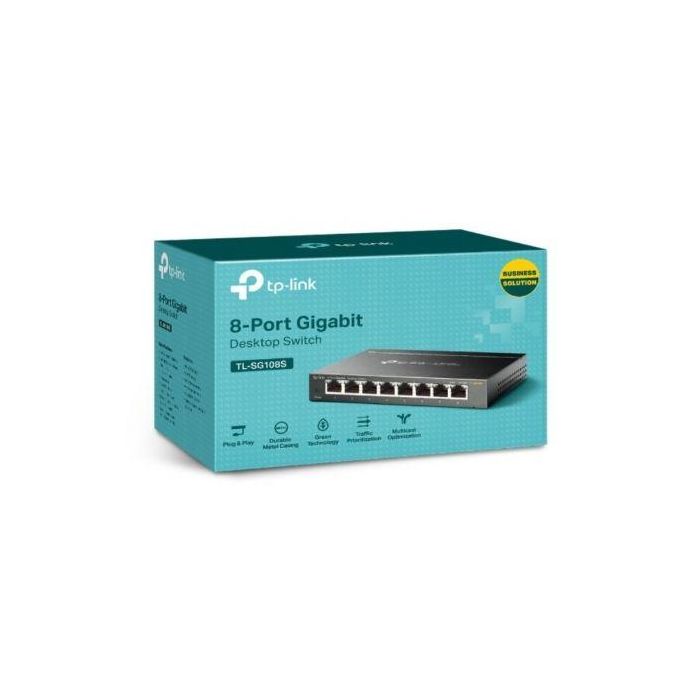 TP-Link TL-SG108S V3 Switch de Escritorio Gigabit 8 Puertos RJ45 10/100/1000 Mbps, Plug & Play, Silencioso, Green Ethernet 2 TP-Link TL-SG108S V3 Switch de Escritorio Gigabit 8 Puertos RJ45 10/100/1000 Mbps, Plug & Play, Silencioso, Green Ethernet 2