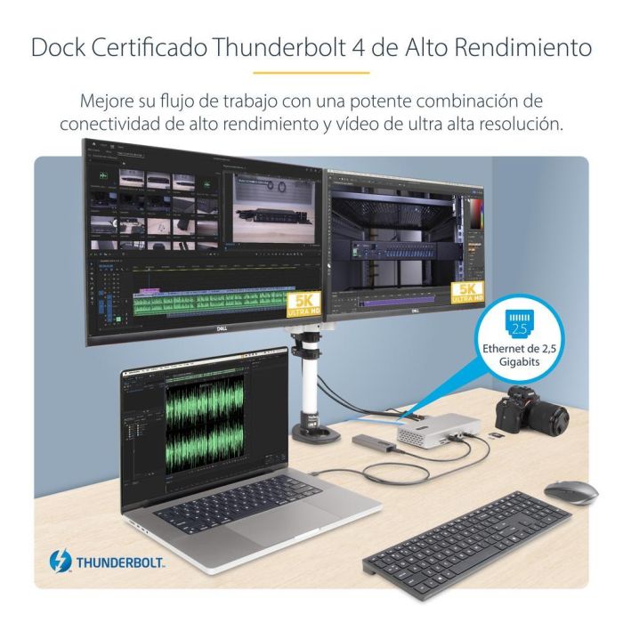 Funda para Teclado Startech 132UE-TB4USB4DOCK 8