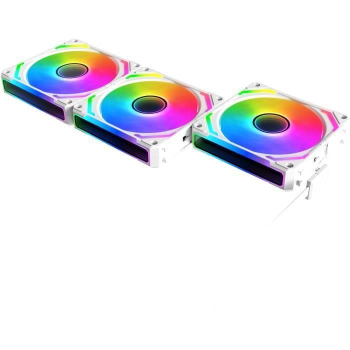 XIGMATEK - Starlink Ultra Arctic (Blanco) - Pack 3 Ventiladores PC - 3x120mm ARGB - 800-2000 RPM - <29,2 dBA - 68,5 CFM - Hub incluido 1 XIGMATEK - Starlink Ultra Arctic (Blanco) - Pack 3 Ventiladores PC - 3x120mm ARGB - 800-2000 RPM - <29,2 dBA - 68,5 CFM - Hub incluido 1