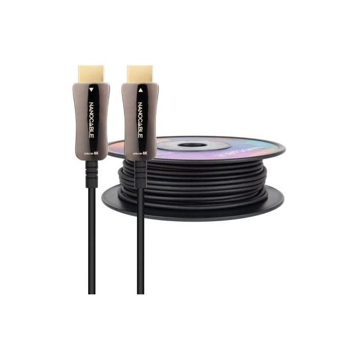 Cable HDMI 2.1 AOC 8K Nanocable 10.15.2150/ HDMI Macho - HDMI Macho/ 50m/ Negro Cable HDMI 2.1 AOC 8K Nanocable 10.15.2150/ HDMI Macho - HDMI Macho/ 50m/ Negro