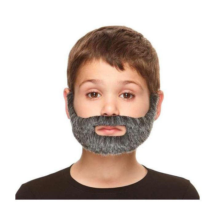 My Other Me Bigote y Barba Canoso Infantil Talla Única - Disfraz Accesorio para Niños a partir de 5 Años