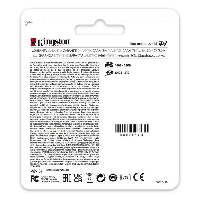 Kingston SDCS2/64GB Canvas React Plus Tarjeta SDXC UHS-II 64GB, Clase V90, Velocidad Lectura 300MB/s Escritura 260MB/s para Grabación 8K/4K/VR
