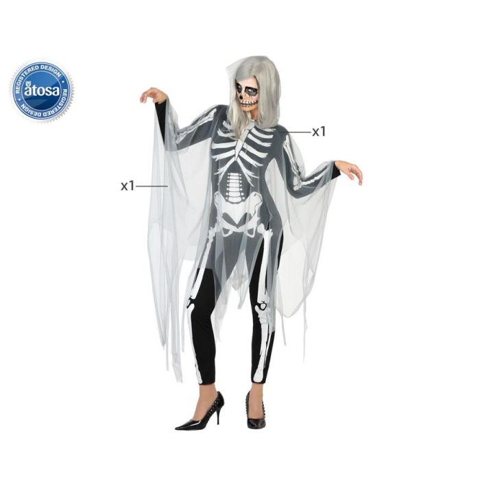 Disfraz Esqueleto Mujer Adulto Halloween XS-S - Negro Disfraz Esqueleto Mujer Adulto Halloween XS-S - Negro