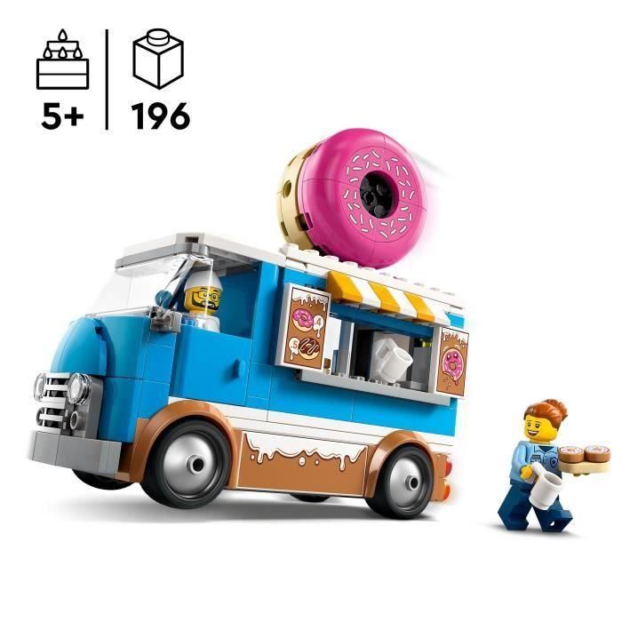 LEGO 60452 Camión de Comida Donut LEGO City - Kit de Juguete de Construcción de Ladrillos y Bloques para Niños y Niñas a partir de 5 años 1
