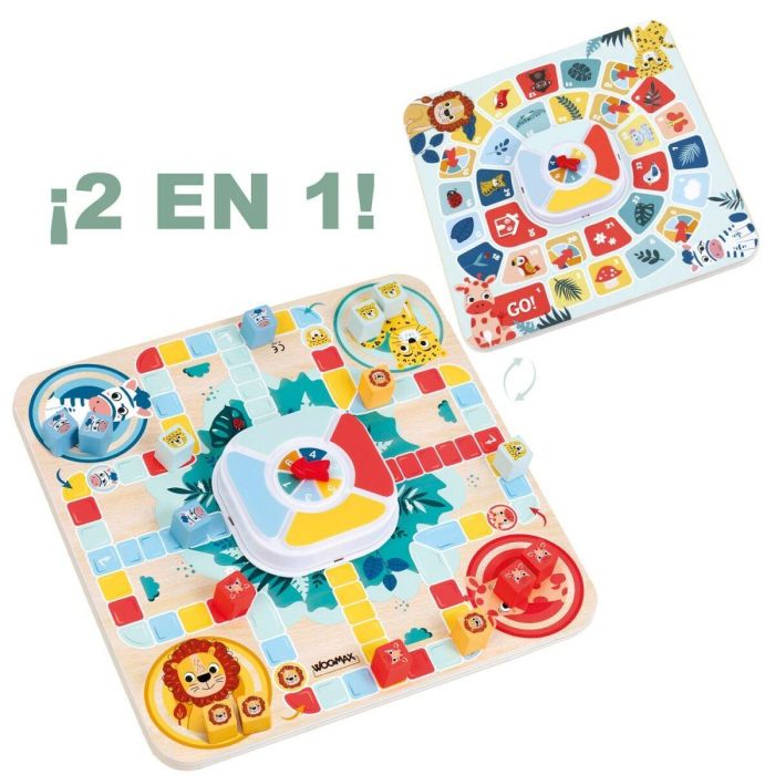 Tablero de Parchís y Oca Woomax Zookabee 30 x 3 x 30 cm Infantil Animales (6 Unidades) 5