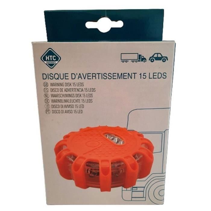 Pack Seguridad - HTC EQUIPEMENT - 1 Disco luminoso de advertencia de 15 LED + 5 chalecos de seguridad XL para adultos 1 Pack Seguridad - HTC EQUIPEMENT - 1 Disco luminoso de advertencia de 15 LED + 5 chalecos de seguridad XL para adultos 1