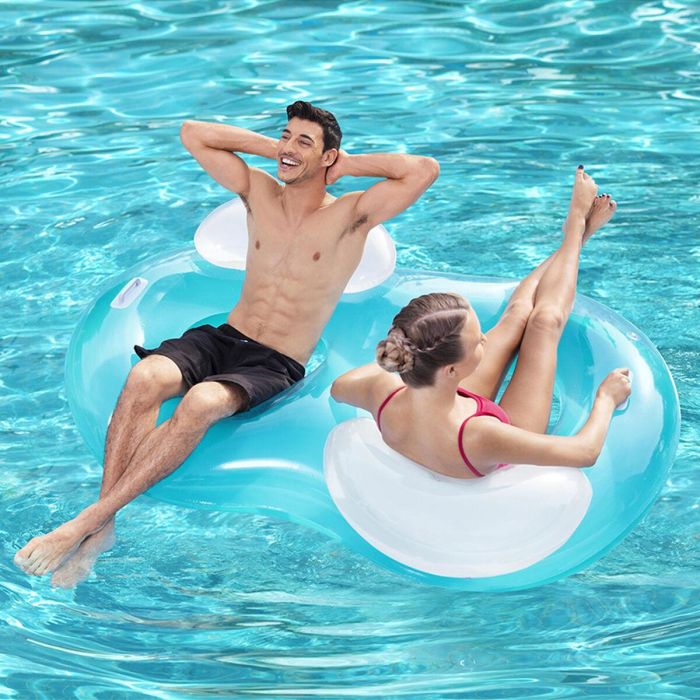 Bestway Rueda Doble Hinchable con Almohada 188x117 cm Playa y Piscina 43009 4 Bestway Rueda Doble Hinchable con Almohada 188x117 cm Playa y Piscina 43009 4