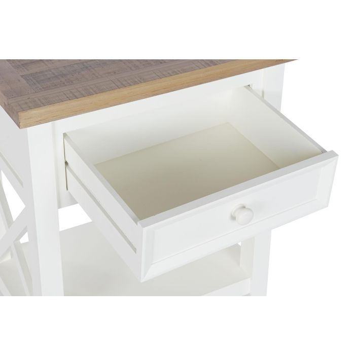 Mesita De Noche Tradicional DKD Home Decor Blanco Roto Natural 35 x 61.5 x 49.5 cm 3 Mesita De Noche Tradicional DKD Home Decor Blanco Roto Natural 35 x 61.5 x 49.5 cm 3