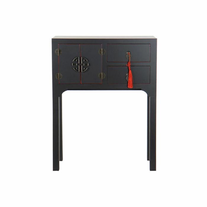 Consola Oriental DKD Home Decor Negro Rojo 26 x 83 x 63 cm