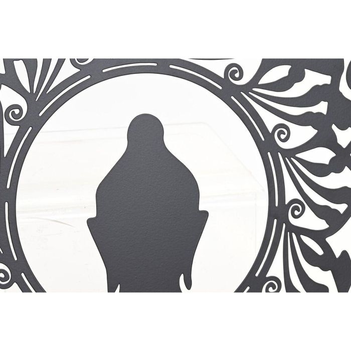 DKD Home Decor Decoración de Pared Estilo Oriental con Buda de Metal, 40x40 cm, Colores Negro y Blanco (Juego de 2 Unidades) 2 DKD Home Decor Decoración de Pared Estilo Oriental con Buda de Metal, 40x40 cm, Colores Negro y Blanco (Juego de 2 Unidades) 2
