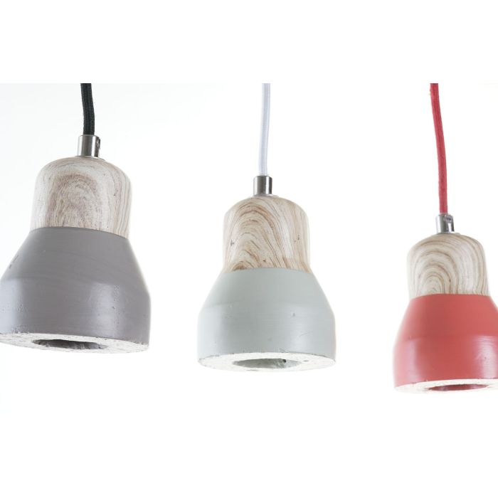 DKD Home Decor Lámpara de Techo Urban E14 25W 220V Cemento y Metal, Gris Claro - Pack 6 Unidades 8x8x10 cm, Cable 85cm 2 DKD Home Decor Lámpara de Techo Urban E14 25W 220V Cemento y Metal, Gris Claro - Pack 6 Unidades 8x8x10 cm, Cable 85cm 2