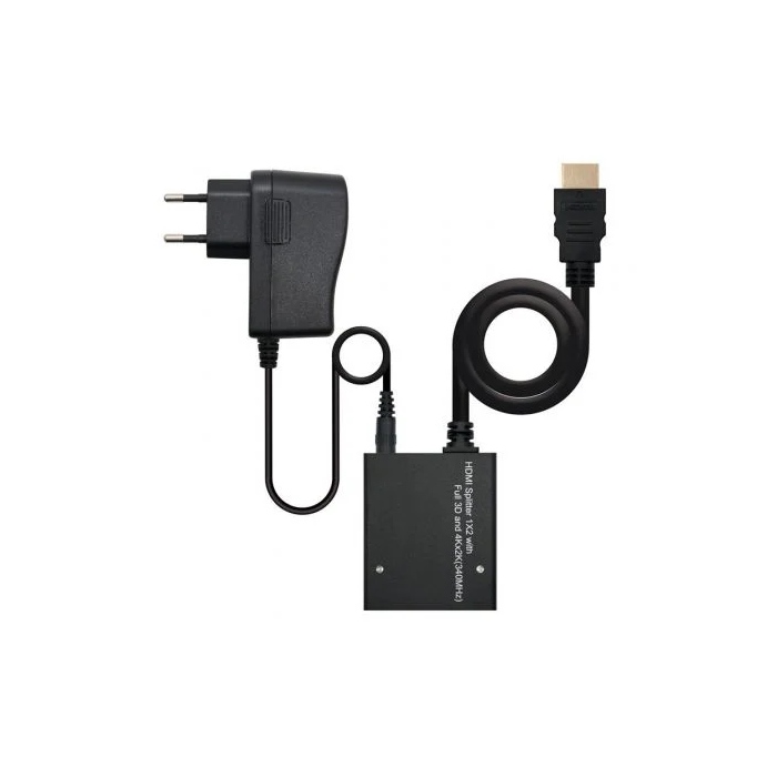 Nano Cable Duplicador HDMI 10.25.3502 Macho - 2x Hembra Alta Velocidad 1080P 50cm con Fuente de Alimentación