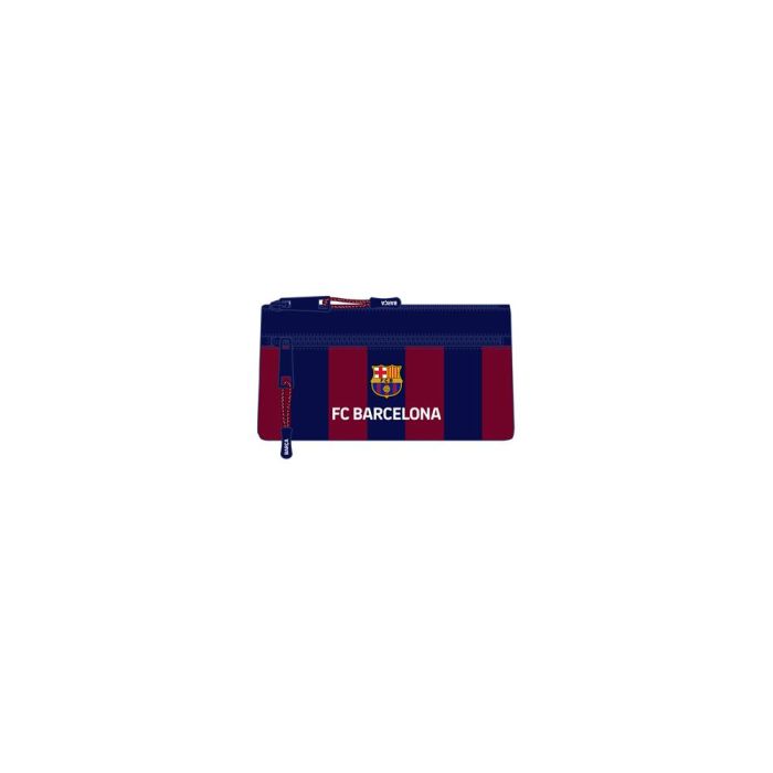 Bolso Escolar Portatodo Safta Dos Cremalleras F.C. Barcelona 110x220x10 mm