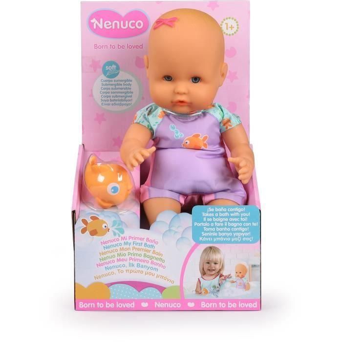 Nenuco Nfn88000 Muñeco Mi Primer Baño para Bebés | Cuerpo Suave Sumergible en Agua con Pececito Incluido | Ideal para +12 Meses 4 Nenuco Nfn88000 Muñeco Mi Primer Baño para Bebés | Cuerpo Suave Sumergible en Agua con Pececito Incluido | Ideal para +12 Meses 4