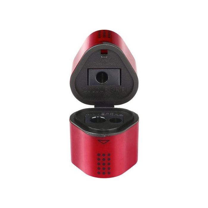 Afilalapiz Faber-Castell Trio Grip 3 Usos Con Deposito Surtido (2 Col.) (Set de 10)