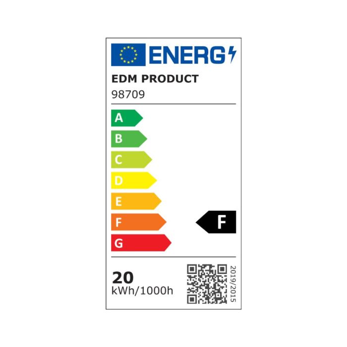 Bombilla standard led e27 20w 2050lm 32000k luz calida ø6,5x12,4cm edm 1