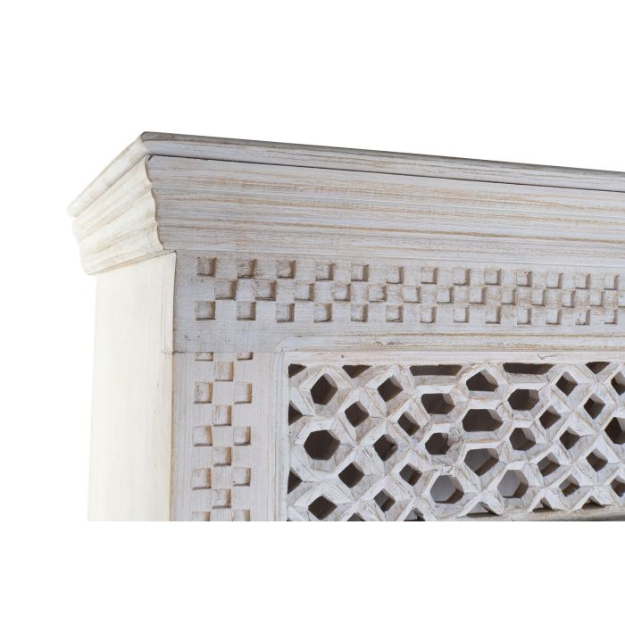 DKD Home Decor Estantería de Mango y MDF Blanca de 6 Estantes 40 x 200 x 180 cm 2