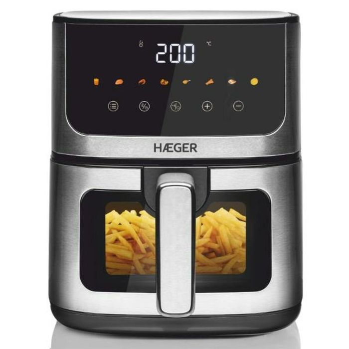 Freidora de Aire Haeger Magic Window Gris 1400 W Freidora de Aire Haeger Magic Window Gris 1400 W