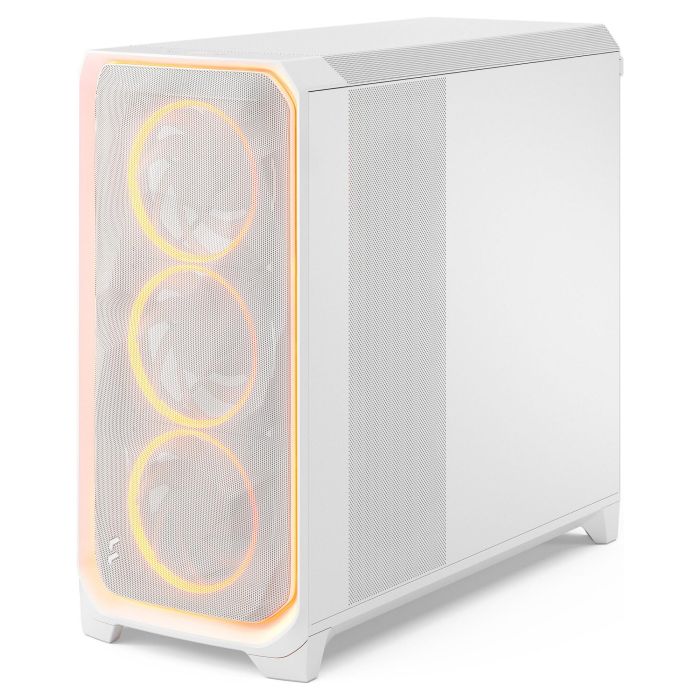 Fractal Design Meshify 3 XL Ambience Pro RGB White TG Light Tint - Caja de PC Blanca con Panel de Vidrio Templado e Iluminación 7