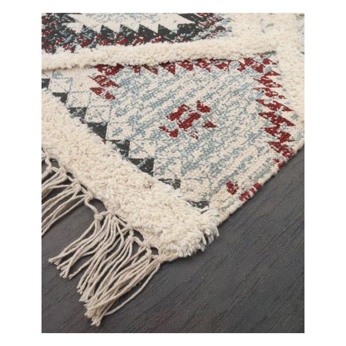 Alfombra Boho DKD Home Decor Blanco Rojo 180 x 1 x 120 cm 1