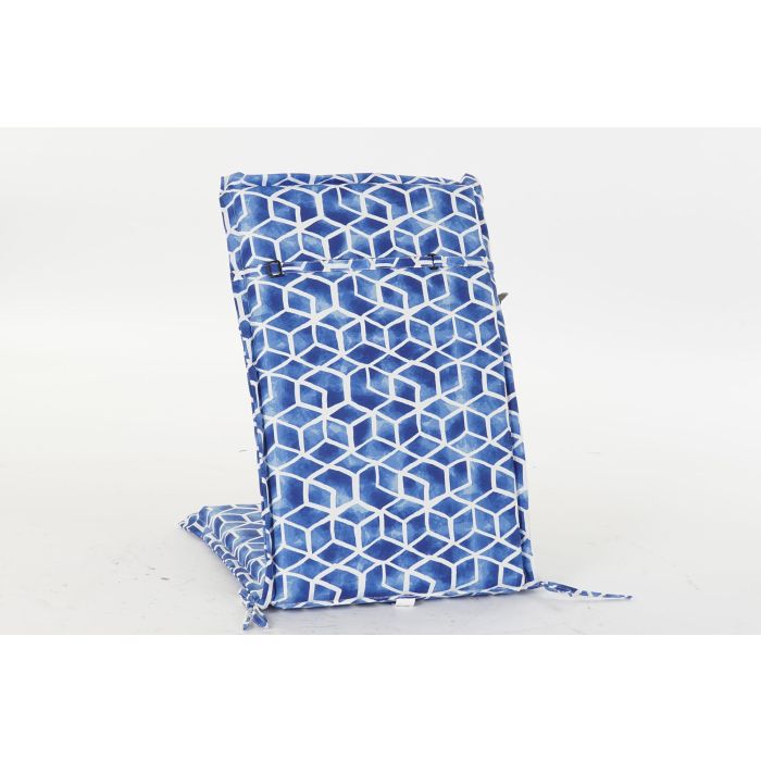 Cojin Silla Boho DKD Home Decor Azul Blanco 4 x 115 x 42 cm 5