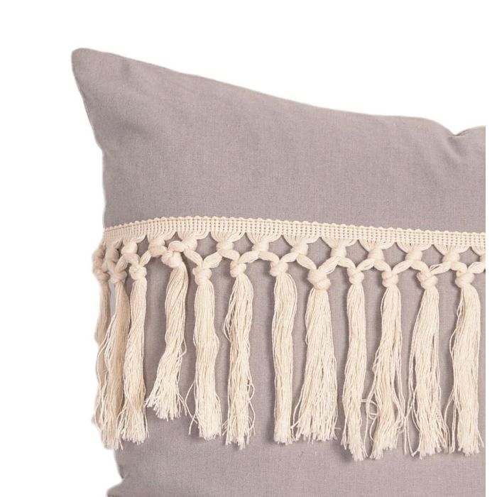 Cojin Boho DKD Home Decor Beige Gris 10 x 43 x 43 cm (6 Unidades) 2