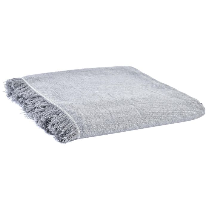 Plaid Scandi DKD Home Decor Gris 260 x 230 cm (2 Unidades) 1