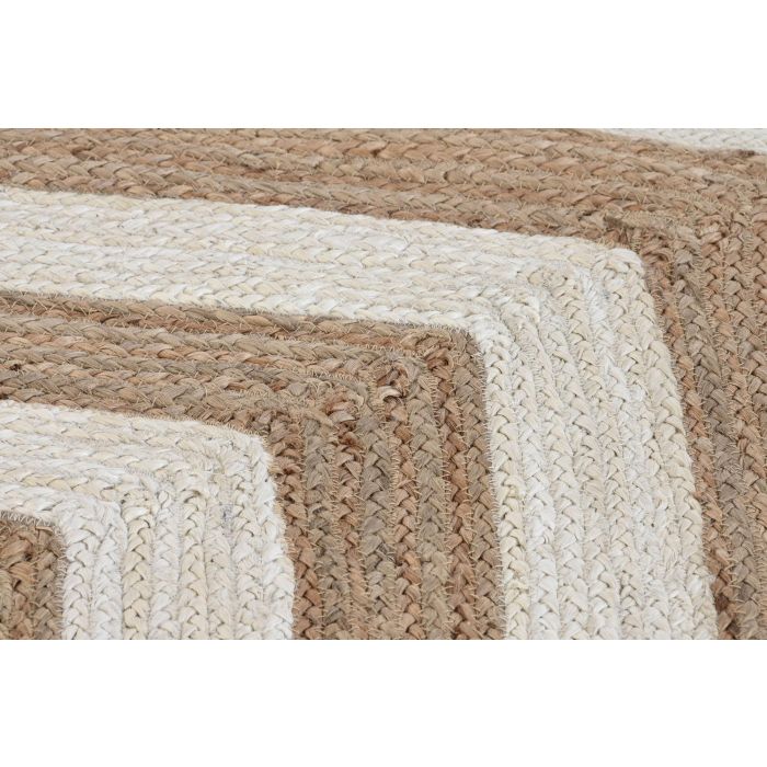 Alfombra DKD Home Decor Scandi Blanco Marrón claro Jute (160 x 230 x 1 cm) 2