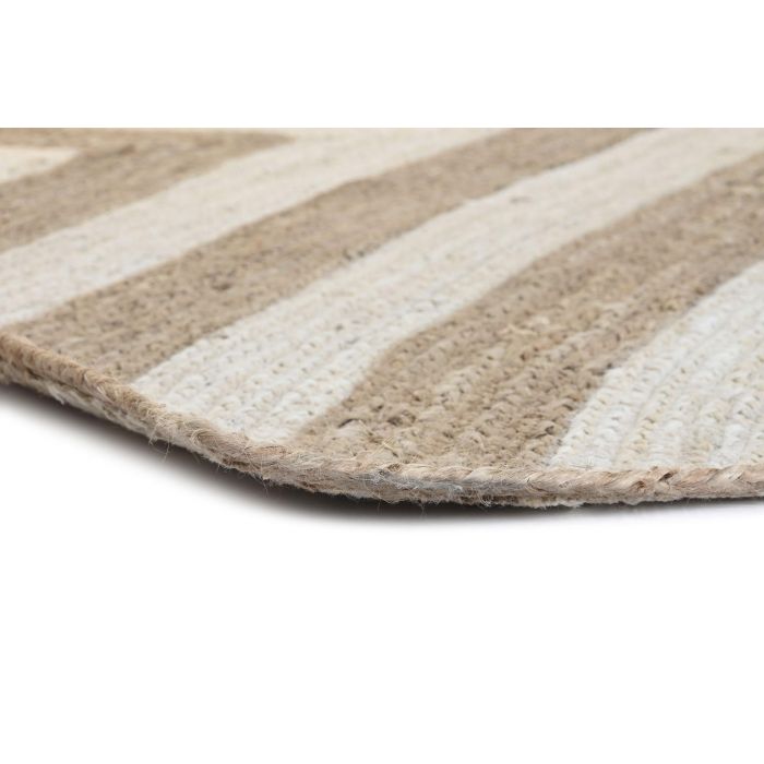 Alfombra DKD Home Decor Scandi Blanco Marrón claro Jute (160 x 230 x 1 cm) 3