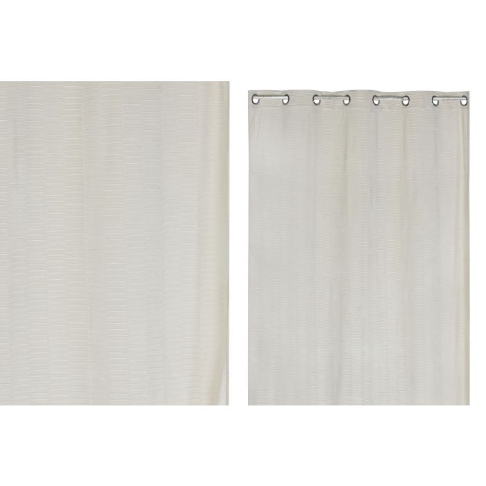 Cortina Urban DKD Home Decor Crudo 260 x 140 cm (2 Unidades)