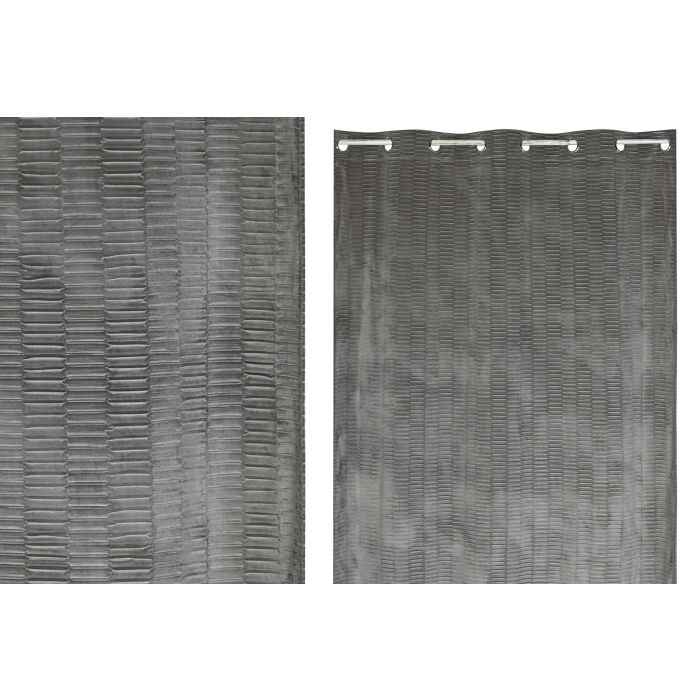 Cortina Urban DKD Home Decor Gris Claro 260 x 140 cm