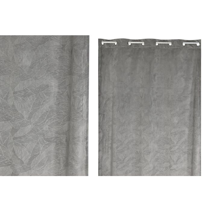 Cortina Urban DKD Home Decor Gris Claro 260 x 140 cm (2 Unidades)